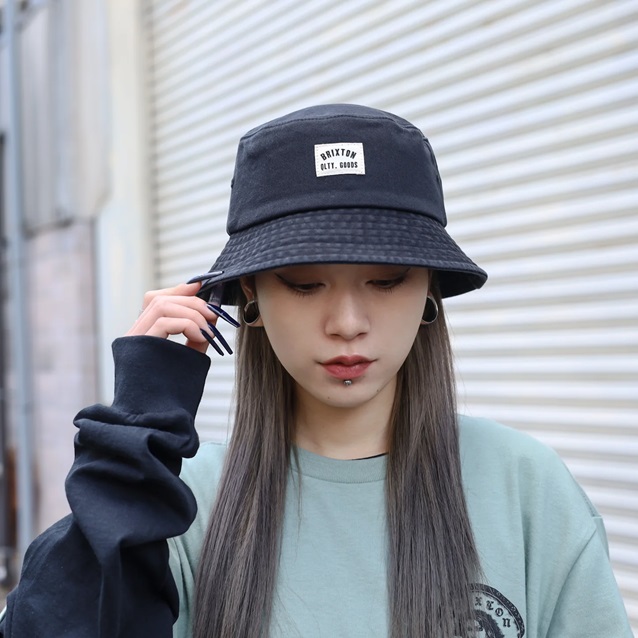 Brixton Woodburn Packable Bucket Hat – Cinder Grey Sol WashW