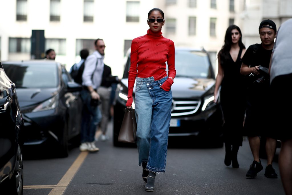 blue jeans street style